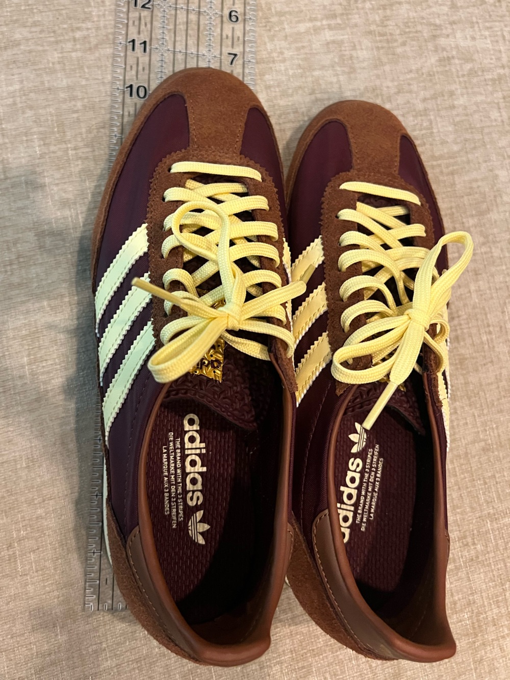 Adidas - Women's SL 72 OG - Maroon/Almost yellow/Preloved brown - size 6.5 - Picture 11 of 11